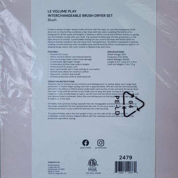 L'ange Le Volume Play Interchangeable Brush Dryer - Picture 3 of 3